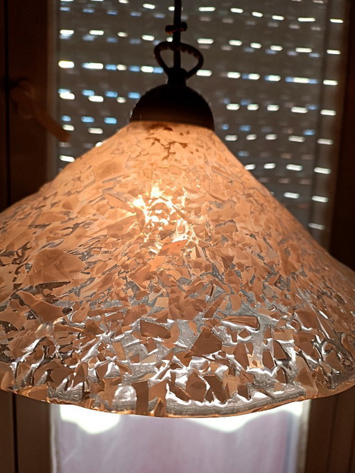 Lustre MURANO à hauteur réglable / Effet glace lumineux Sylcom Nouveau