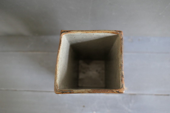 Image 1 of Vintage Tonala Mexico Blok Vaas Jorge Wilmot