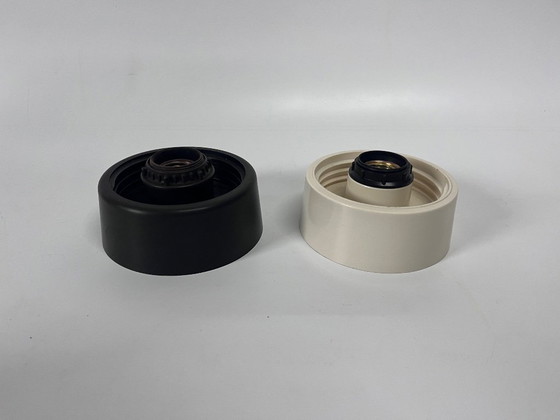 Image 1 of Vintage Herda plafondlamp mid century goud en wit