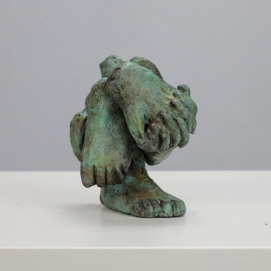 Image 1 of Ausdrucksstarke figurative Bronzeskulptur, Niederlande, 1970er Jahre