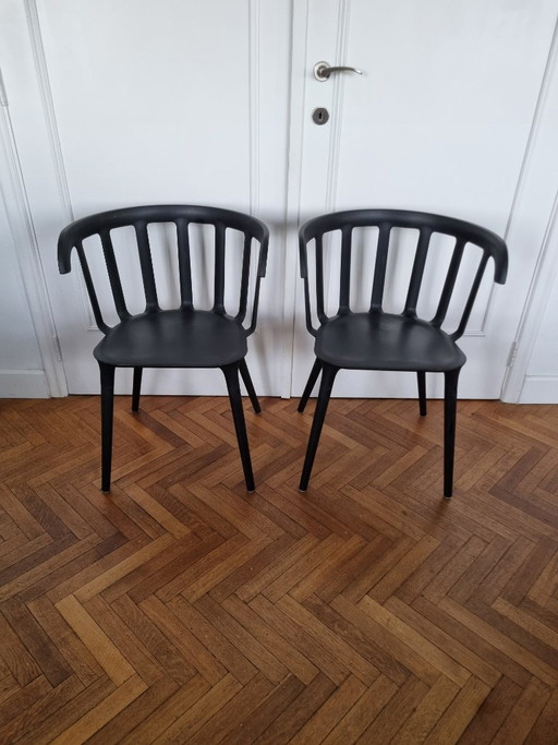 2x IKEA PS 2012 – fauteuils, Plastic, Wood