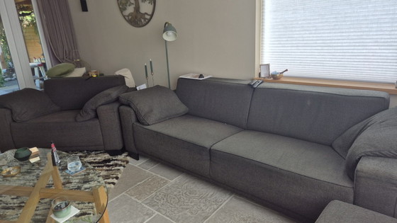 Seating area: 1.5- & 3.5-seater, with ottoman – Textile, Wood (photo 2 of 8)