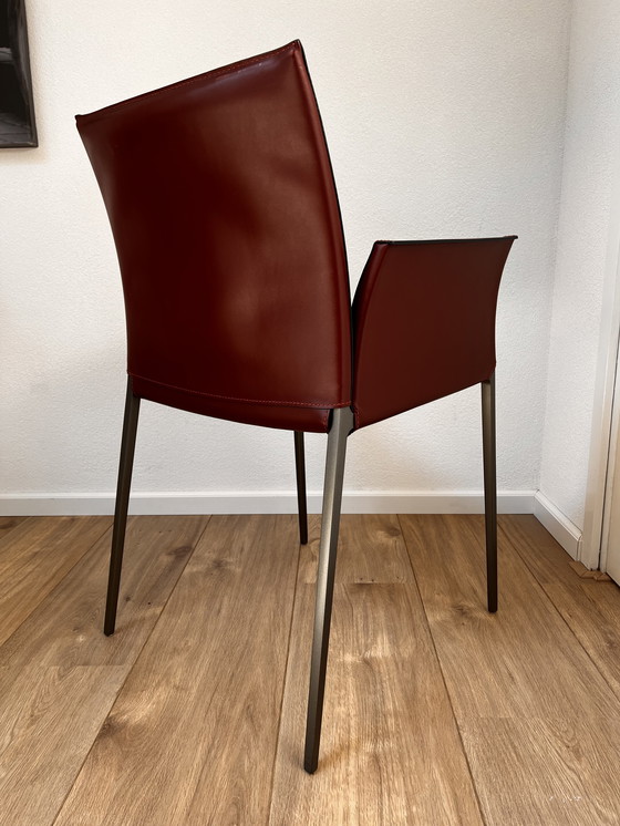 Image 1 of 4x Poltrone in pelle Zanotta Lia disegnate da Roberto Barbieri