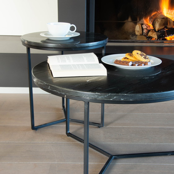 Image 1 of Couchtisch aus schwarzem Castle Line Marmor