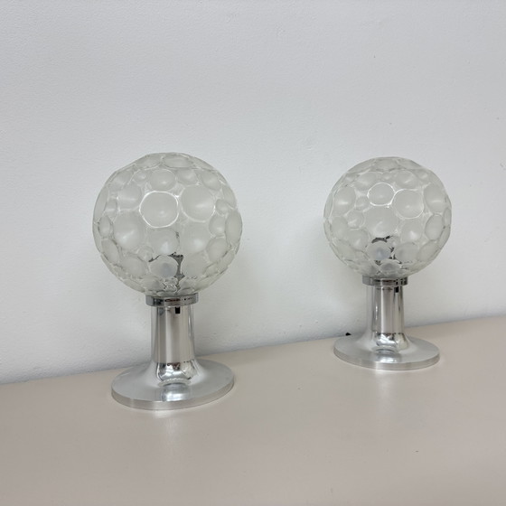 Image 1 of Hustadt leuchten glass table lamps , 1970s