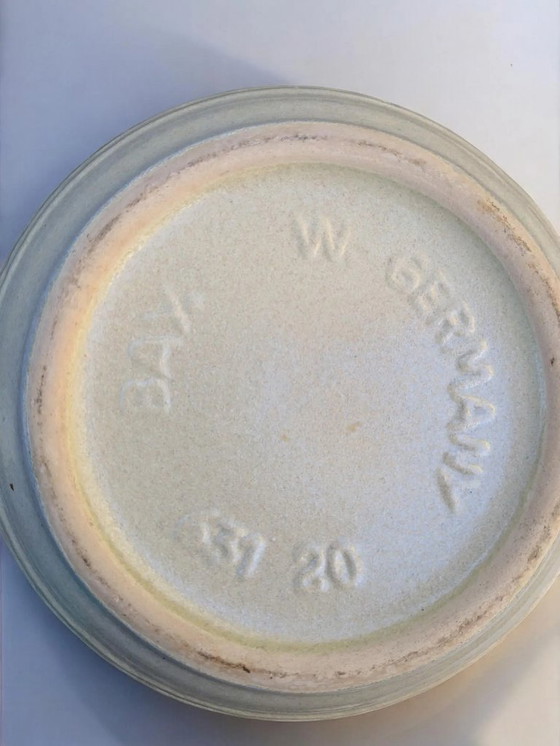 Image 1 of Bay Vintage Mid-Century jug, beige ceramic with green glaze, West Germany style, model no. 631-20