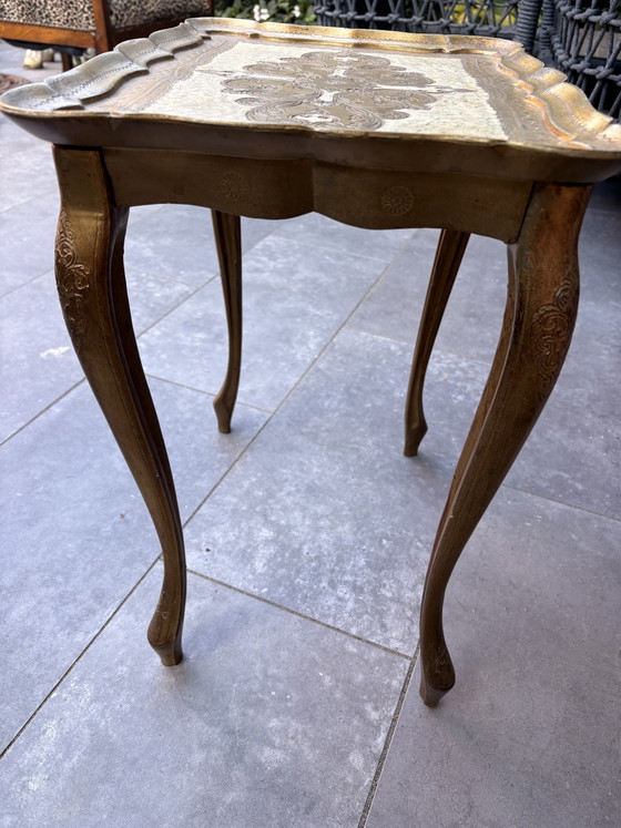 Hollywood Regency Bijzettafel – Klassiek Italiaans Vintage (Kunststof) – Plastic (photo 4 of 6)