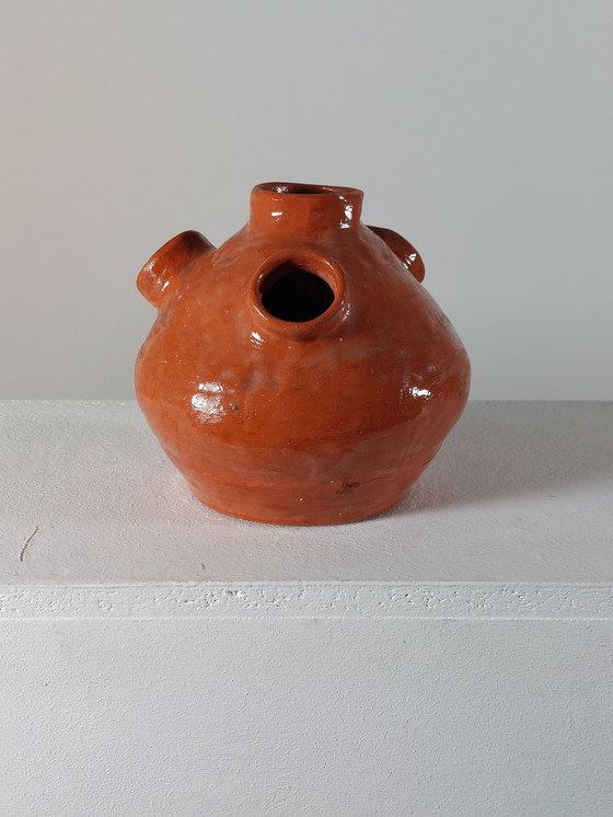 Image 1 of Vintage Mid Century Artist Ceramics Vase Terracotta