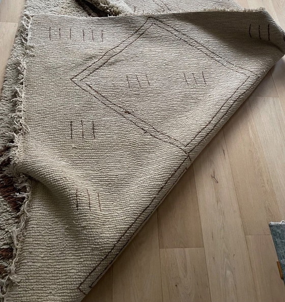 Hoogpolige wollen berber, Vloerkleden en tapijten, Crème, Bohemian (foto 5 van 6)