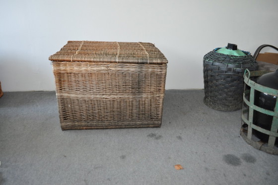 Grand Panier Vintage avec Couvercle, années 1940 – Objets déco (photo 5 of 5)