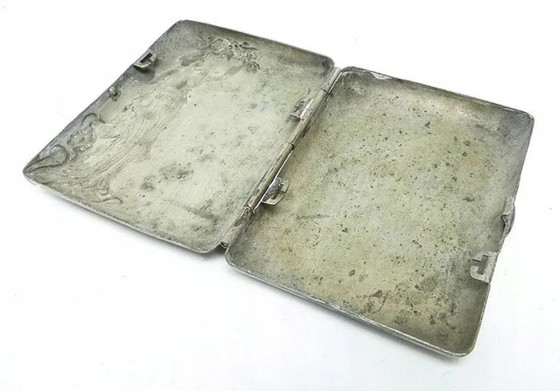 Early 20th Century Art Nouveau Cigarette Case, France, Decorative Objects, Metal, Silver (photo 7 of 14)