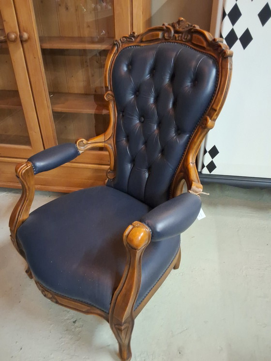 Image 1 of Baroque Victorian Chesterfield armchair