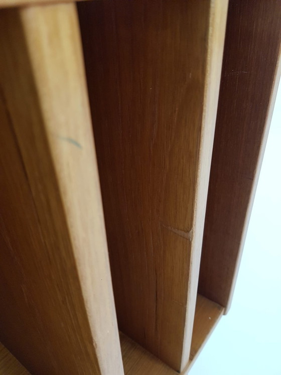 Vintage Danish wall cabinet | LP cabinet teak flap – Wood (photo 7 of 14)