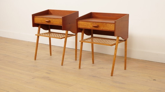 Set Deense Vintage Nachtkastjes | Teak &amp; Eiken | Vintage – Wood (photo 3 of 16)