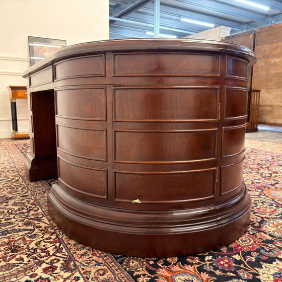 Grande Scrivania Ovale Classica Inglese – Scrivanie, Wood, Brass (photo 8 of 20)