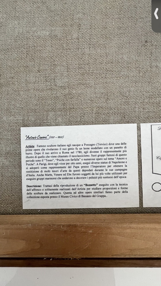 Image 1 of Antonio Canova – Reproduktion eines neoklassizistischen Freskos auf Leinwand (Limitierte Auflage, signiert und nummeriert)