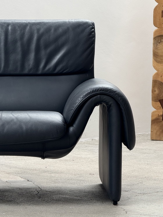 Image 1 of POLTRONA IN PELLE DE SEDE DS 2011 BLU SCURO