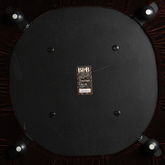 Image 1 of 2x Camaleonda sofa modules by Mario Bellini for B&B Italia in chocolate brown velvet, Italy, 1970s