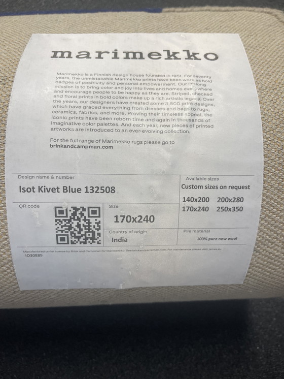 Image 1 of Brink &amp; Campman Alfombra Marimekko Isot Kivet Azul