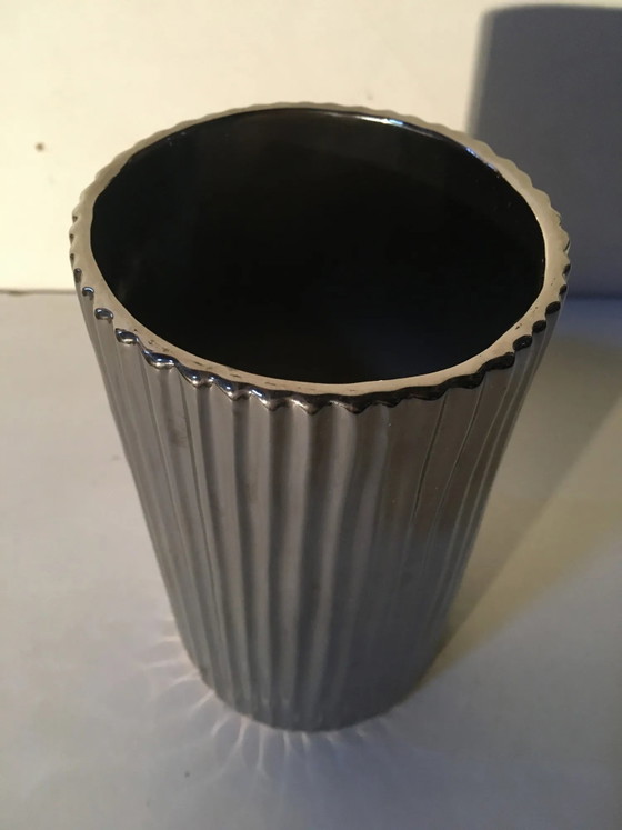 Vaso in vetro cromato – Vasi, Cristallo, Cromo, Vintage (photo 2 of 6)
