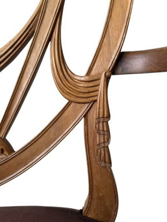 Image 1 of 4 sedie in stile Hepplewhite.