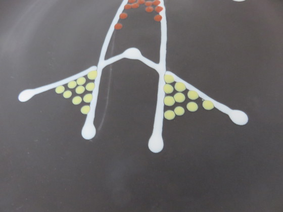 Image 1 of André Baud, Vallauris, Grand Plat En Céramique, Faïence Émaillée, Signé, 50's