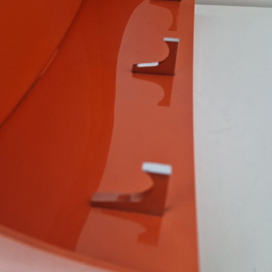 Image 1 of Oranje wandplank met kapstok spaceage jaren 70 
