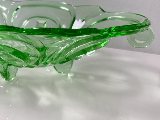 Image 1 of Grüne Art-Deco-Schale (1935), Modell Irene von Walther & Sohne