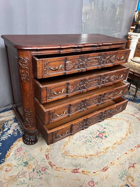 Luxueuze, gebeeldhouwde commode in neorenaissancestijl. – Ladekasten, Wood (photo 7 of 7)