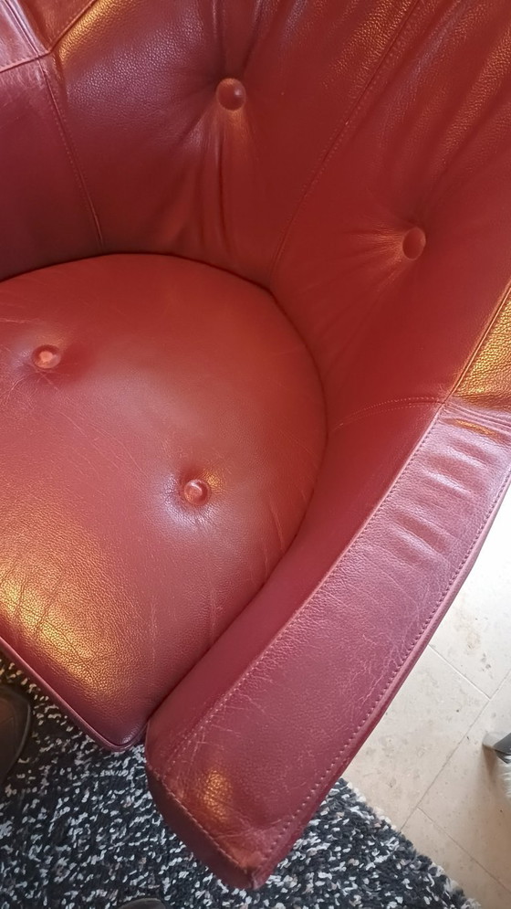 Sillón Leolux Carabita Rojo Burdeos – Sillones, Leather (photo 5 of 10)