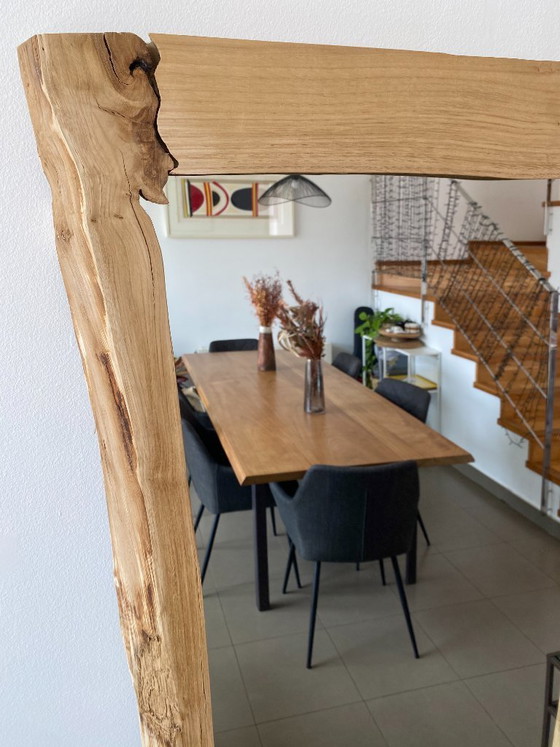 Image 1 of Handcrafted mirror made of solid chestnut wood