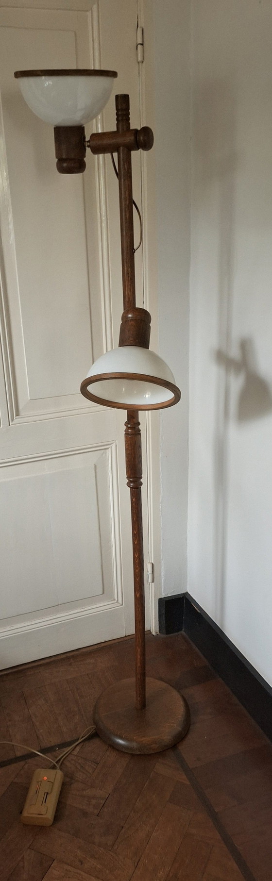 Steinmetz-Eichenpilz-Stehlampe – Steinhauer, Stehleuchten, Plastic, Wood (photo 13 of 14)