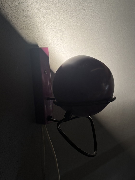 Image 1 of Purple wall lamp in retro Gepo style
