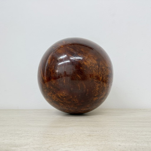 Large antique burl wood ball decorative wooden ball