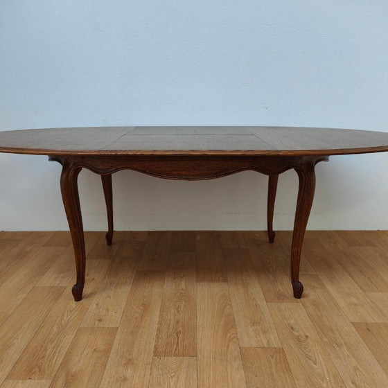 Image 1 of Oval vintage dining table dining room table extendable table