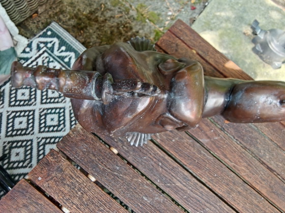 Fuente antigua con delfines y dragones en cobre y bronce, Francia. – Objetos decorativos, Bronze (photo 7 of 8)
