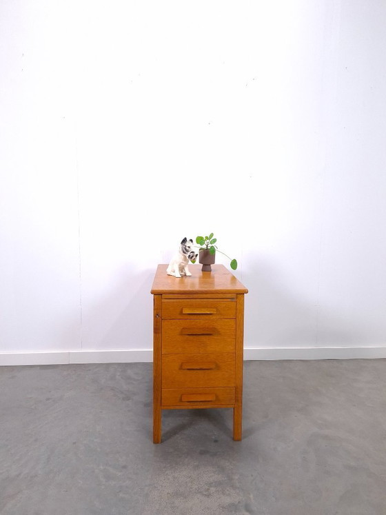 Image 1 of Deep wooden chest of drawers from Sweden