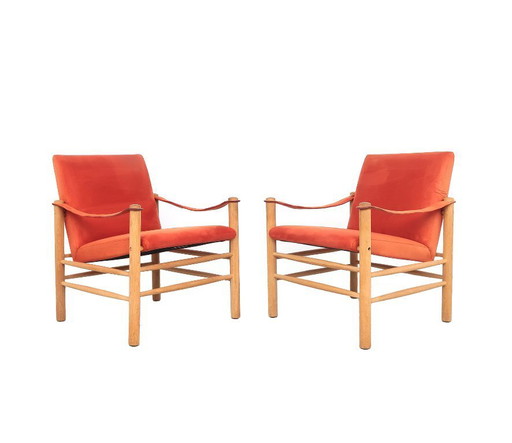 Chaises Safari en chêne, skipper Møbler 1980