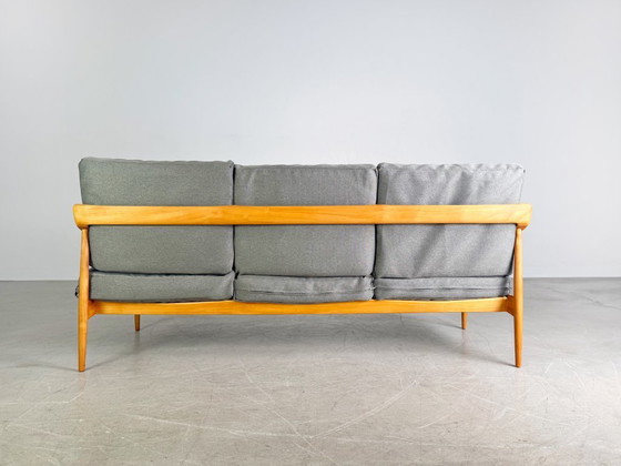 Image 1 of Knoll Antimott Sofa Midcentury Couch Walter Wilhelm Knoll Maple