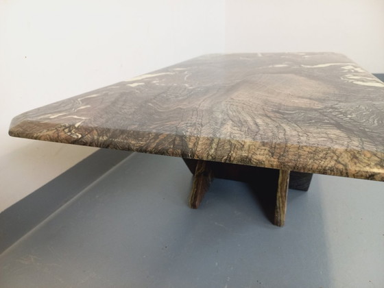 Image 1 of Vintage marmeren salontafel uit de jaren 70.