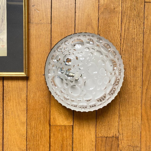 Lámpara de pared/techo minimalista de vidrio moldeado transparente