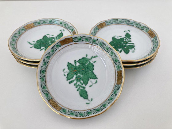 Image 1 of Herend Apponyi Chinese Bouquet In Green Mocha