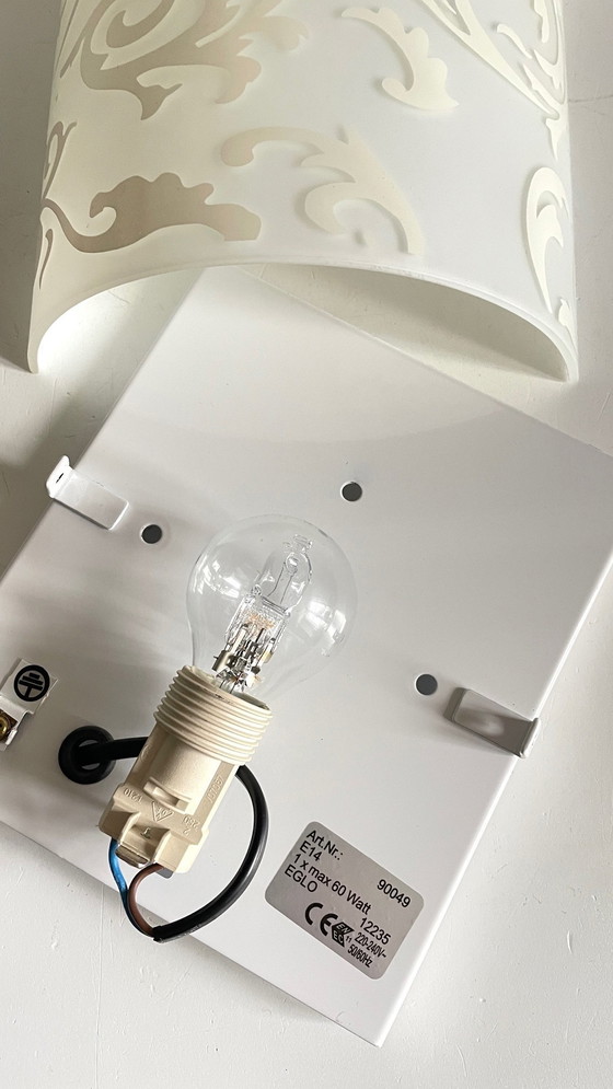 Image 1 of Polished and Silk-screened Glass Wall Lamp by Eglo