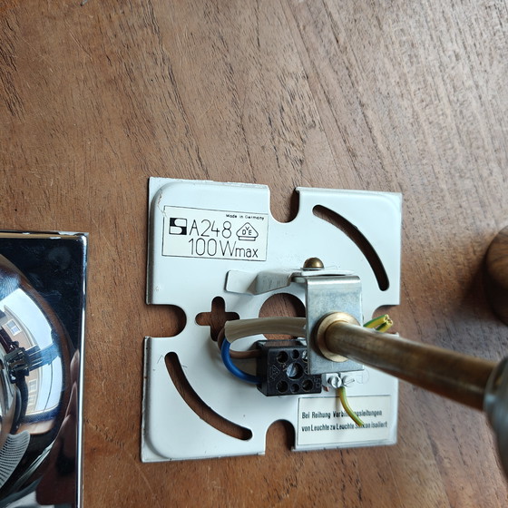 Image 1 of Set of 6 Large Staff Leuchten Chrome Wall Lamps – Space Age Design, Germany 1970s