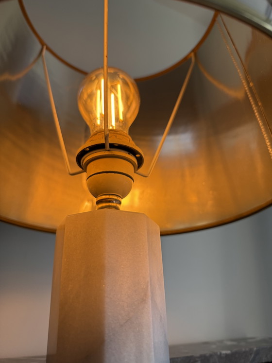 Image 1 of 2 magnifiques lampes de table vintage en marbre des années 1960