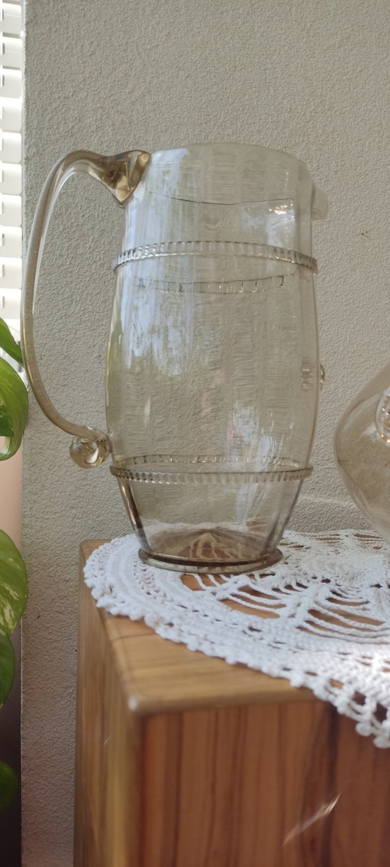 Image 1 of Juego de cristal de Murano de mediados de siglo "Bollenglass" - Estilo Venini