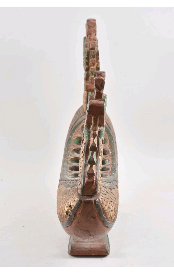 Image 1 of Asiatika Mancala Spielbrett Holz geschnitzt und bemalt 