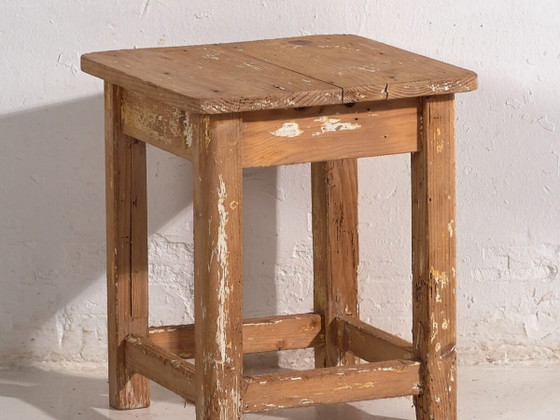 Comodino vintage in legno di pino, Europa centrale, circa 1930, Tavolini, Marrone, Rustic (foto 2 di 19)
