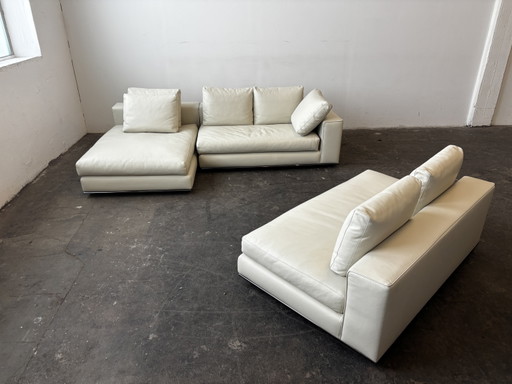 Minotti Hamilton designbank, leren sofa, zo goed als nieuw.