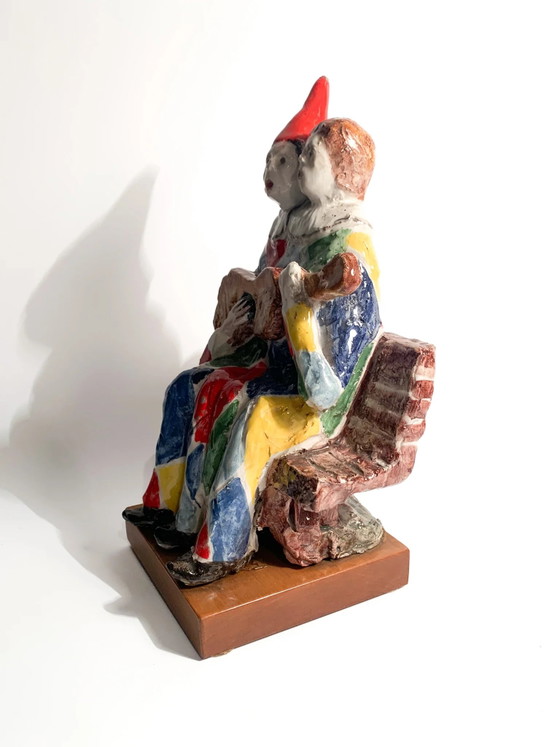 Scultura in ceramica Walter Pozzi Coppia di Musicisti Anni '80 – Sculture (photo 6 of 10)